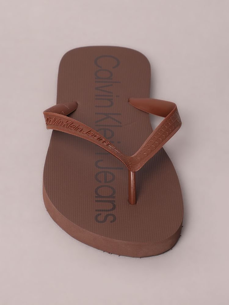 Chinelo Calvin Klein Jeans Basic - Marrom Marrom 4