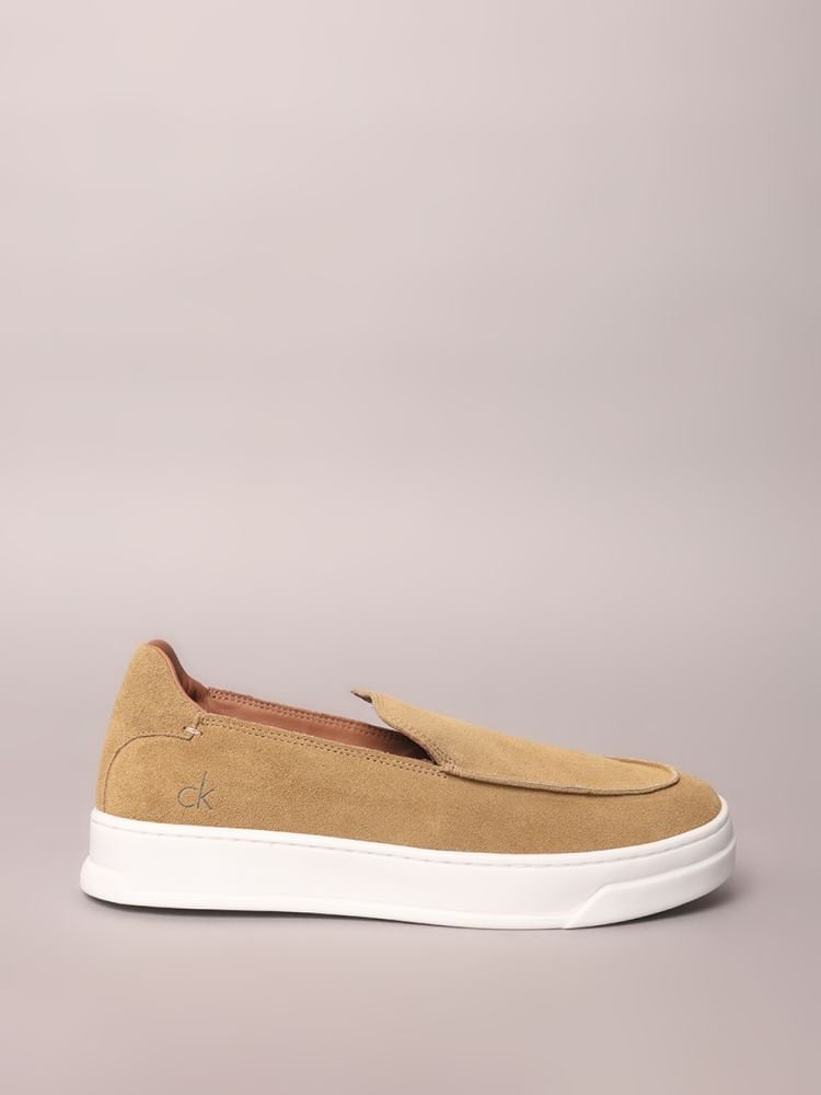 Tênis Calvin Klein Slip On Camurça - Caqui Medio