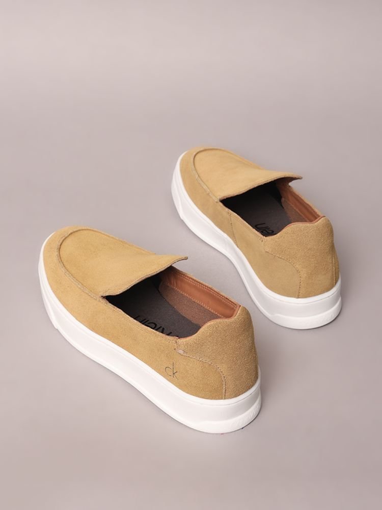 Tênis Calvin Klein Slip On Camurça - Caqui Medio Caqui 3
