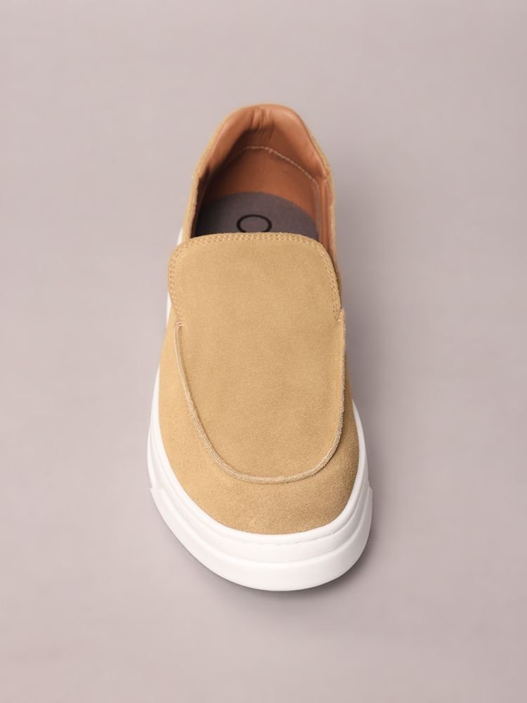 Tênis Calvin Klein Slip On Camurça - Caqui Medio Caqui 4