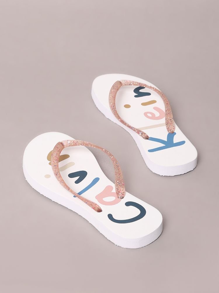 Chinelo Calvin Klein Jeans Colorful - Branco Branco 3