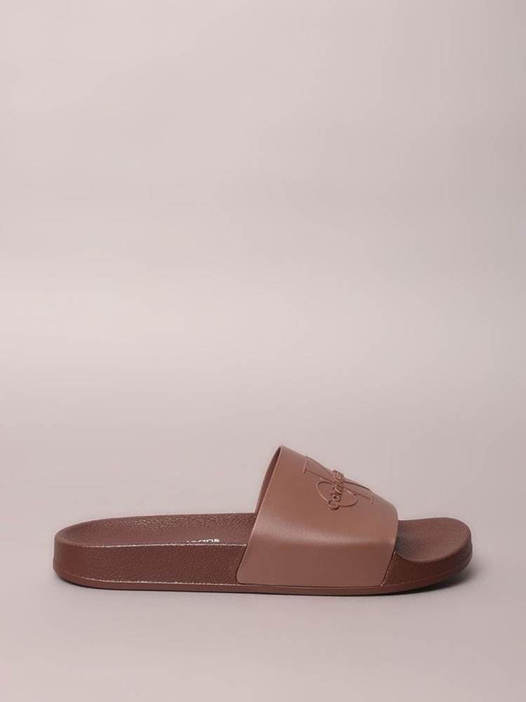 Chinelo Calvin Klein Jeans Slide - Marrom