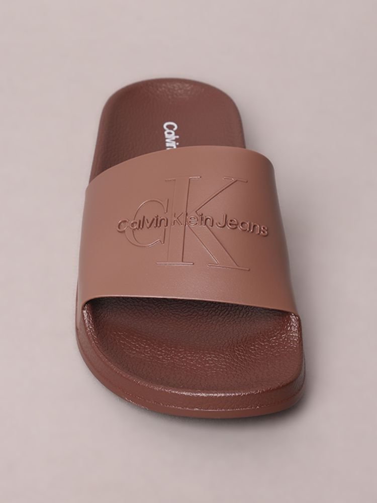 Chinelo Calvin Klein Jeans Slide - Marrom Marrom 4