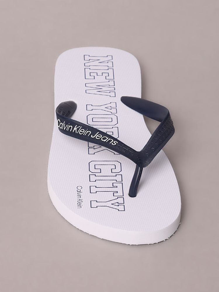 Chinelo Calvin Klein Jeans Estampa 78 Calvin Klein - Branco Branco 4