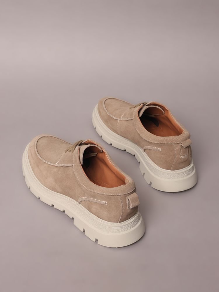 Sapato Calvin Klein Jeans Camurça - Caqui Medio Caqui 3