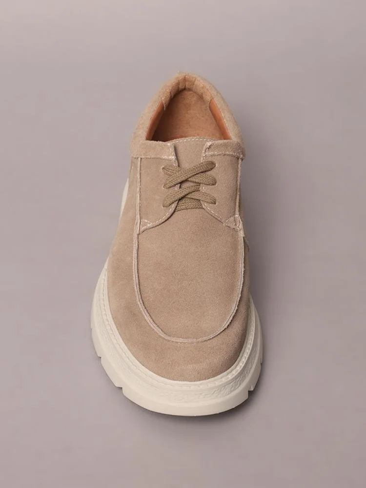 Sapato Calvin Klein Jeans Camurça - Caqui Medio Caqui 4