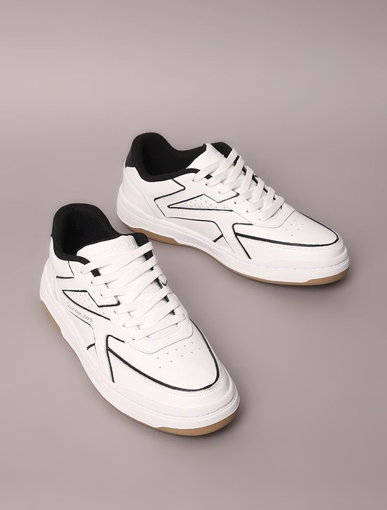 Tênis Calvin Klein Jeans Court Calvin Klein Streetwear - Branco Branco 2