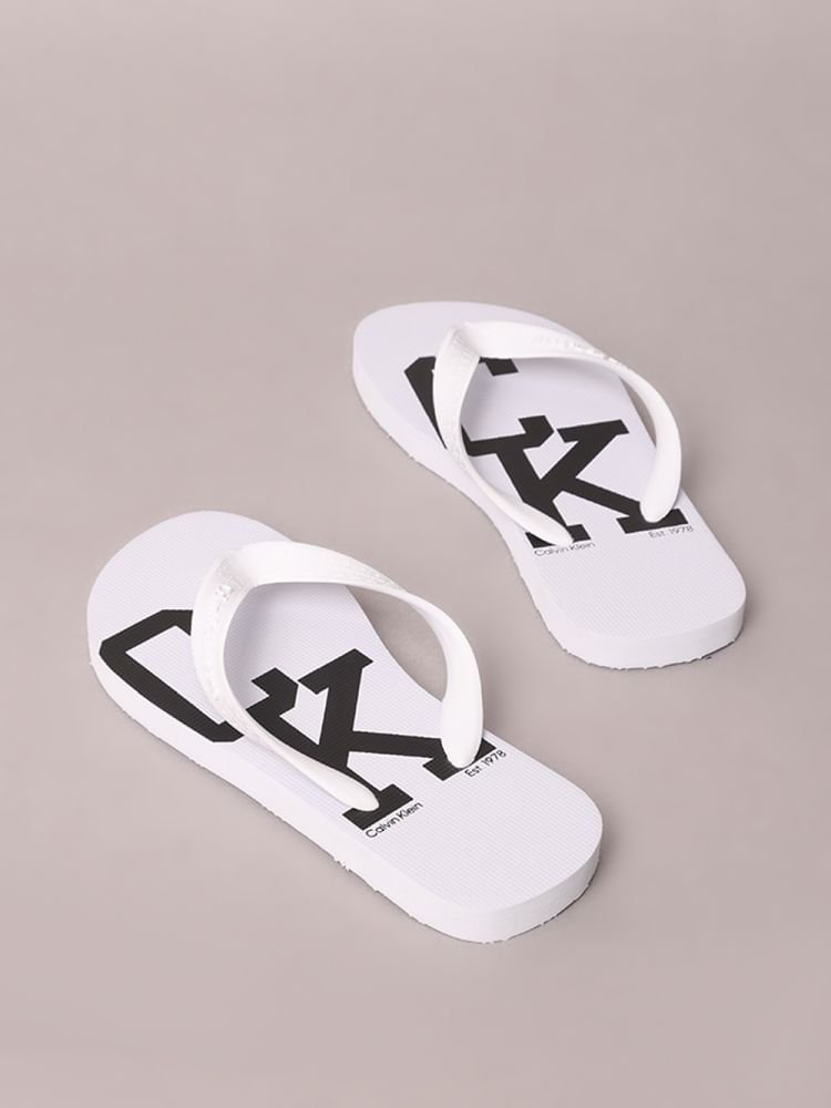 Chinelo Calvin Klein Jeans Estampa 78 Calvin Klein - Branco Branco 3