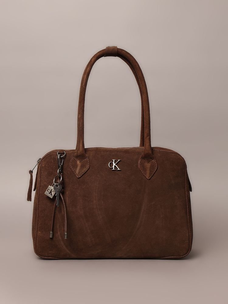 Bolsa Media Calvin Klein Jeans Soft - Marrom