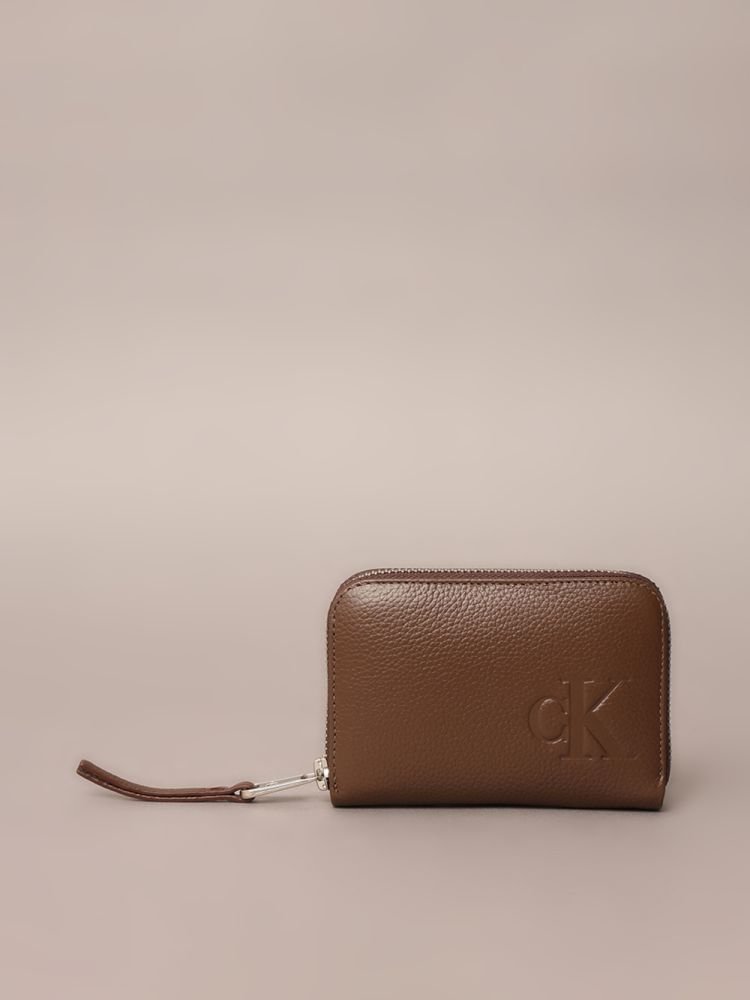 Carteira Pequena Calvin Klein Jeans Queima Calvin Klein - Marrom