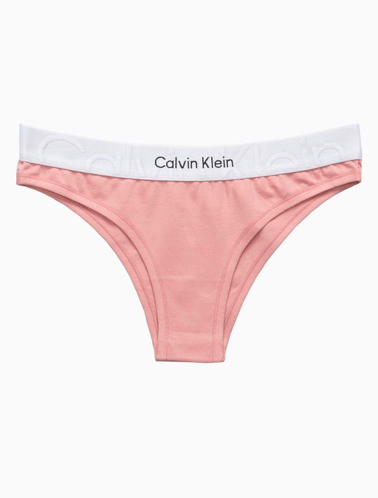 Tanga Cotton Monolith Calvin Klein Underwear - Rosa Claro - Renner