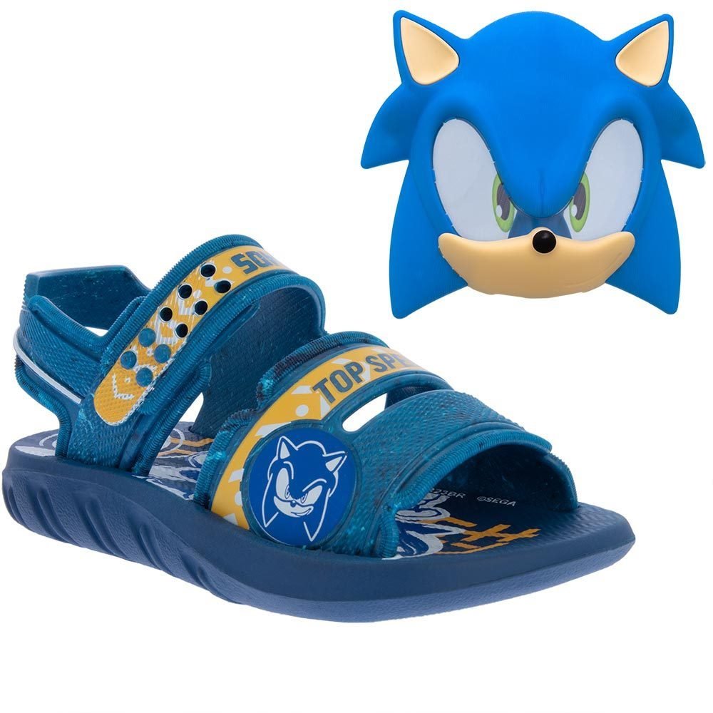 Sandália Infantil Sonic The Hedgehog Mask Top Speed + Máscara Azul