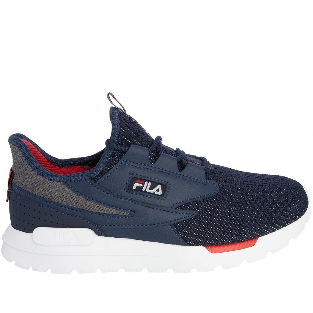 Tênis Fila TR-Knit Lifestyle Casual Masculino Couro Marinho Azul 2