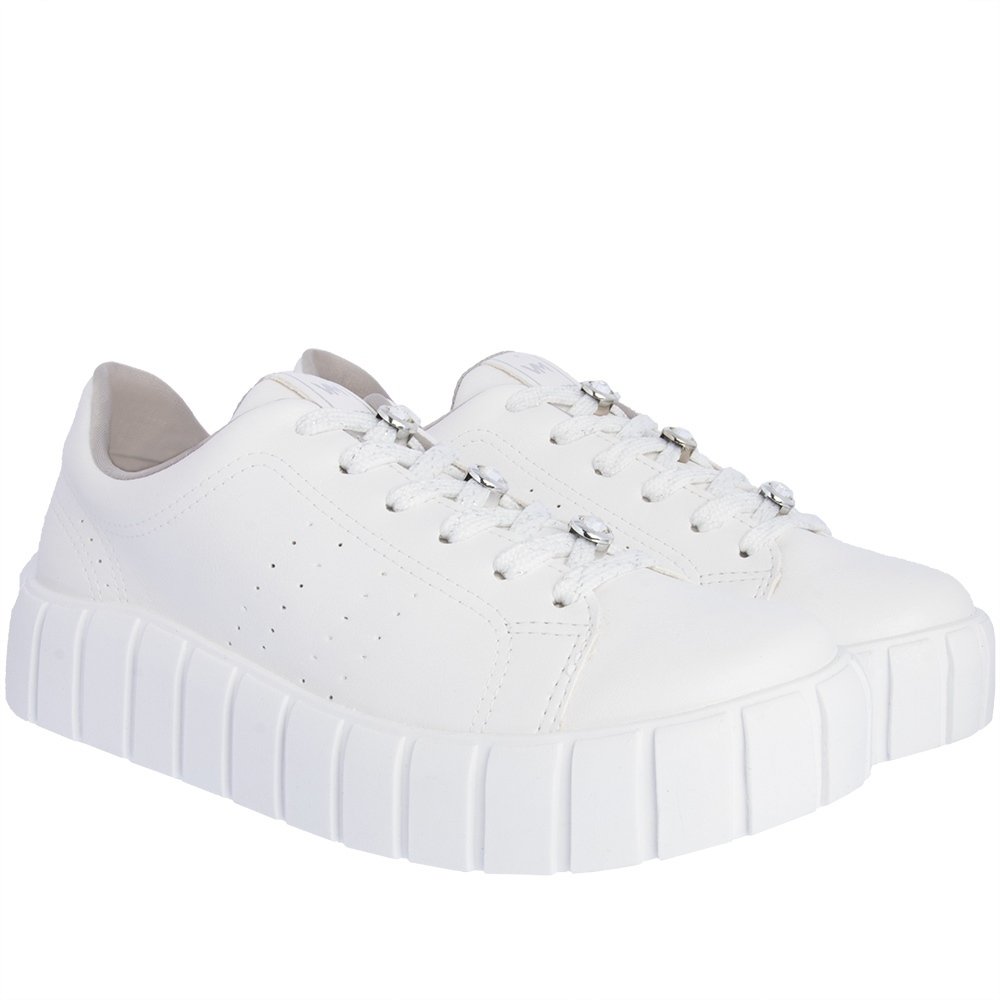 Tênis Via Marte Flatform Tratorado Feminino Branco 1