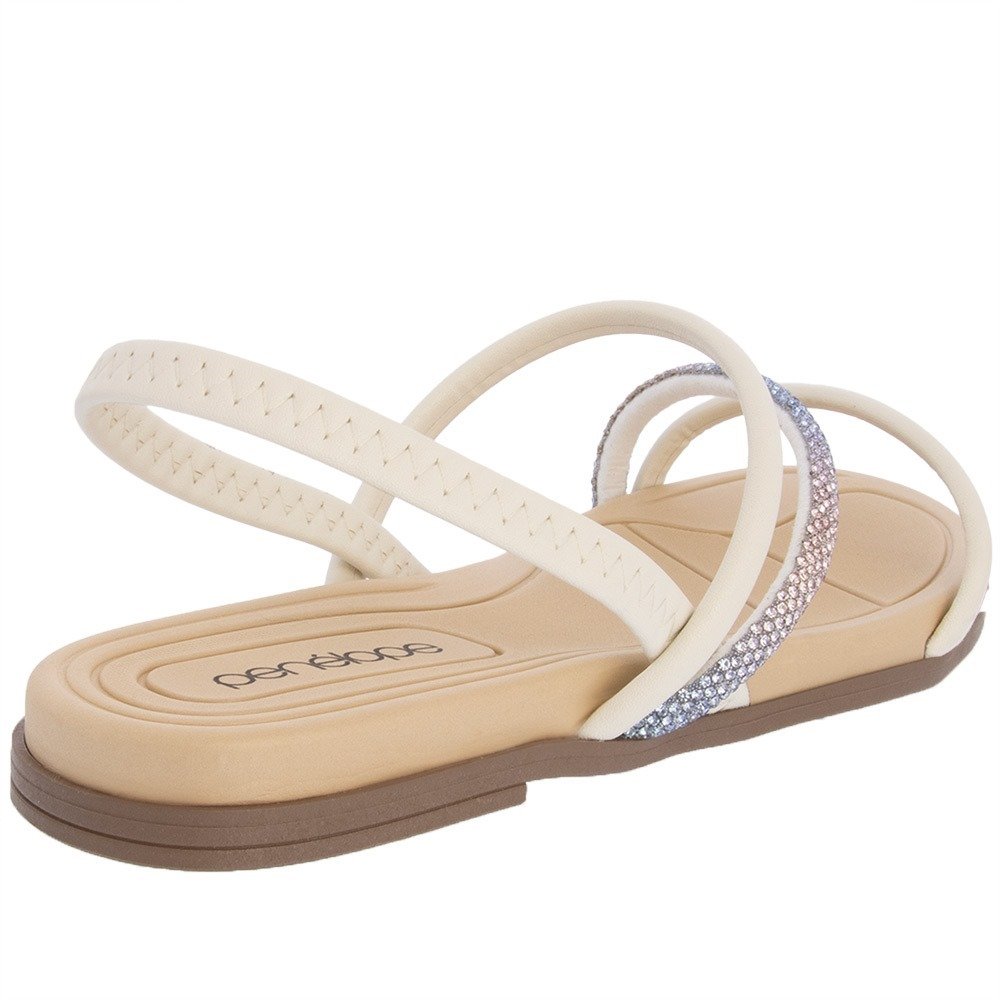 Rasteirinha Penelope FLAT ELÁSTICO Branco 3