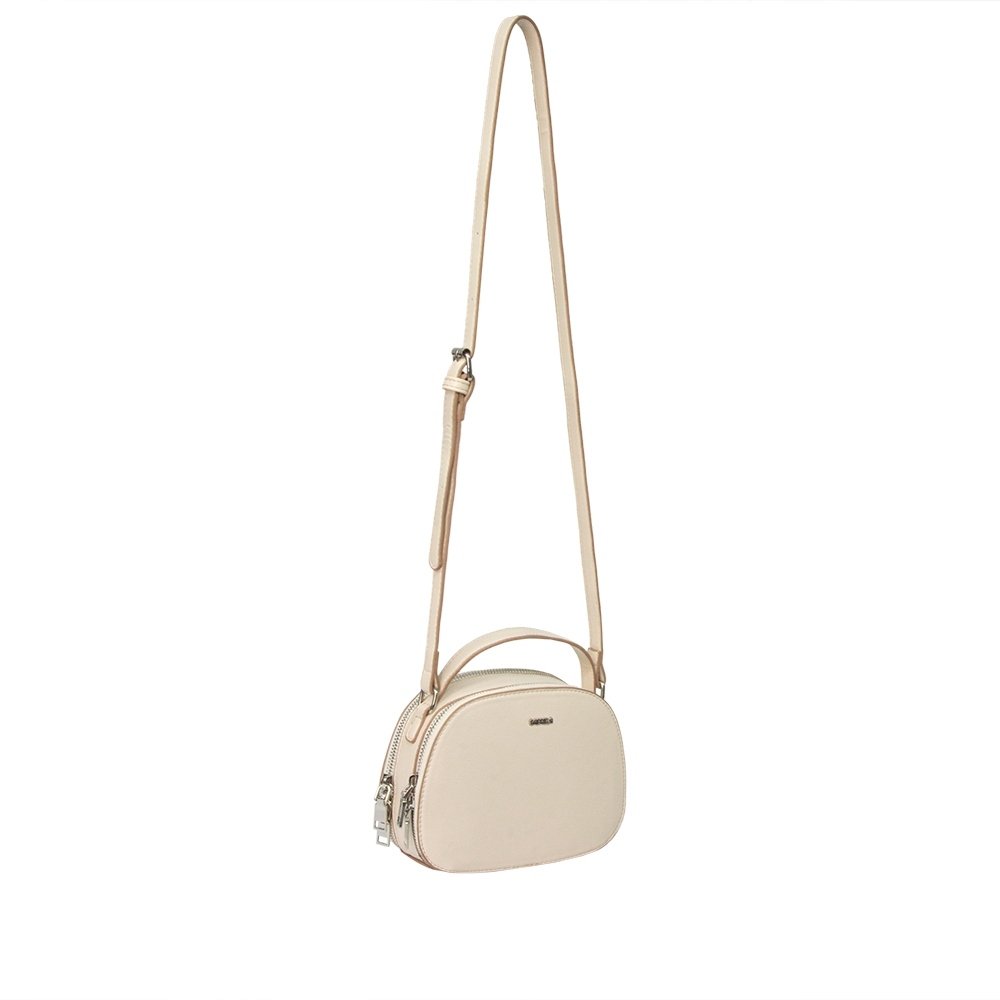 Bolsa Tiracolo Pequena Gabriela Detalhe Zíper Off White Branco 3