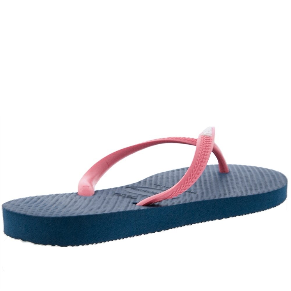 Chinelo Havaianas Slim Logo Pop-Up Pink Azul 4