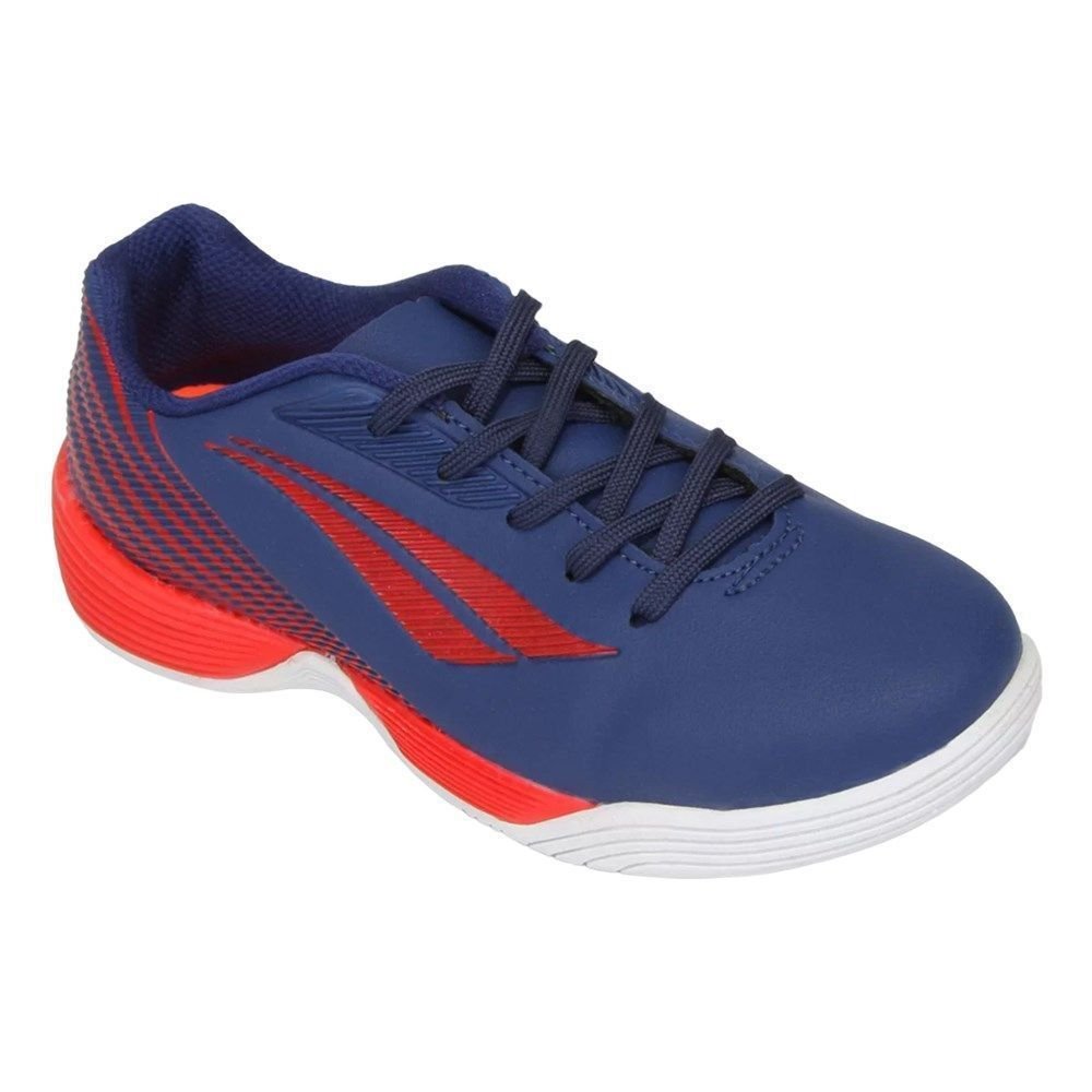 Chuteira Futsal Penalty Rocket Turbo XXI Kids Azul/Laranja/Branco 2