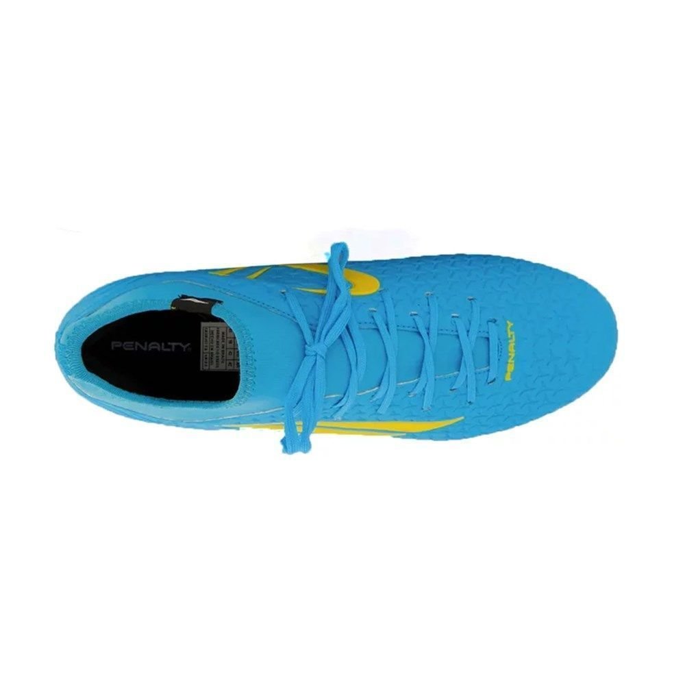 Chuteira Campo Penalty S11 Locker XXI Kids Azul/Amarelo 3