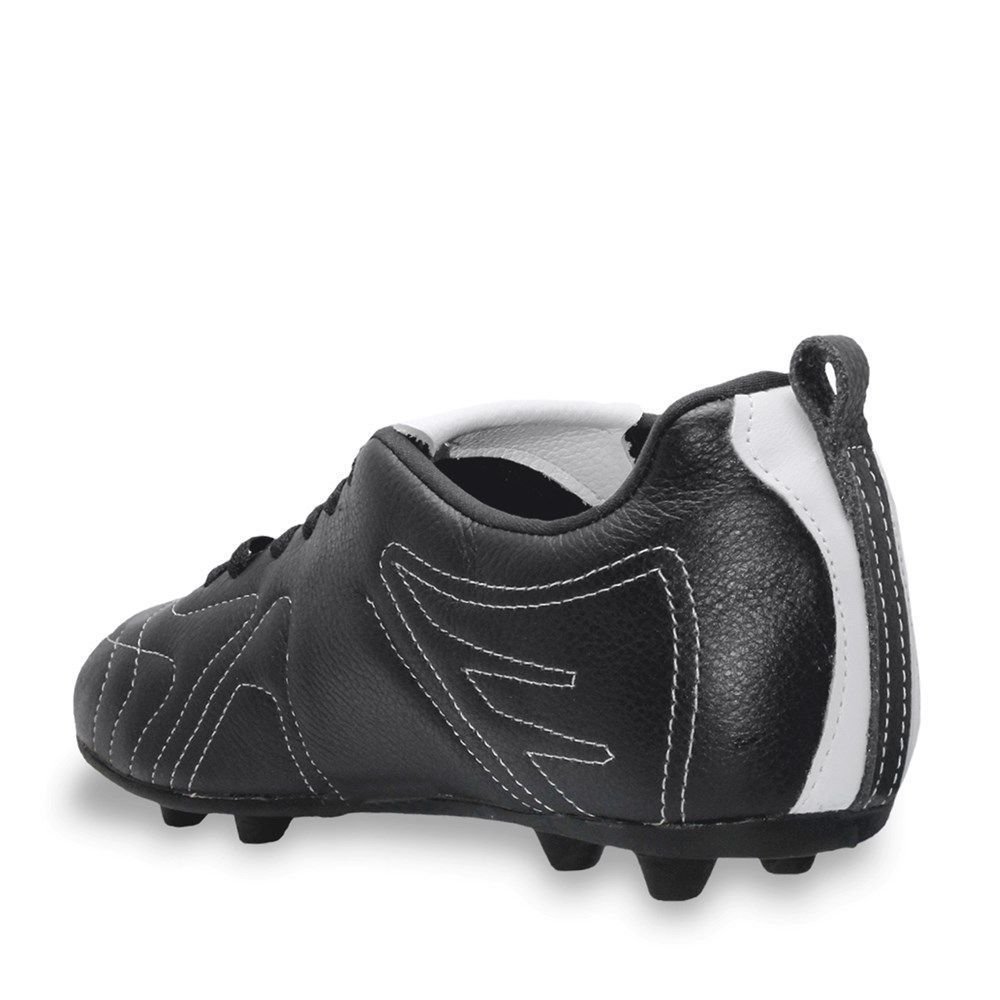 Chuteira Campo Esporte Legal Terra Couro Legítimo Preto 2