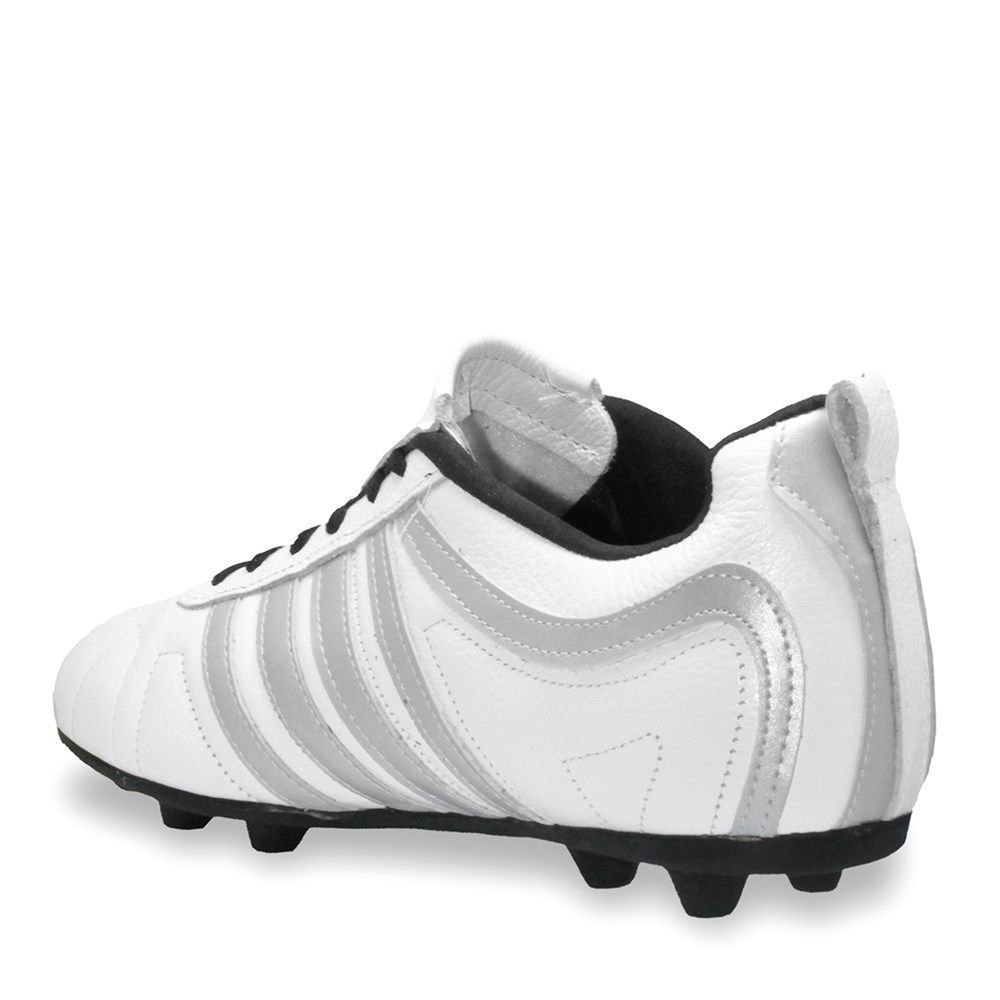 Chuteira Campo Esporte Legal Vulcano Couro Legítimo Branco 2
