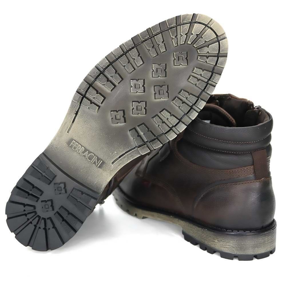 Bota Ferracini Cross Zíper Masculina Marrom 4