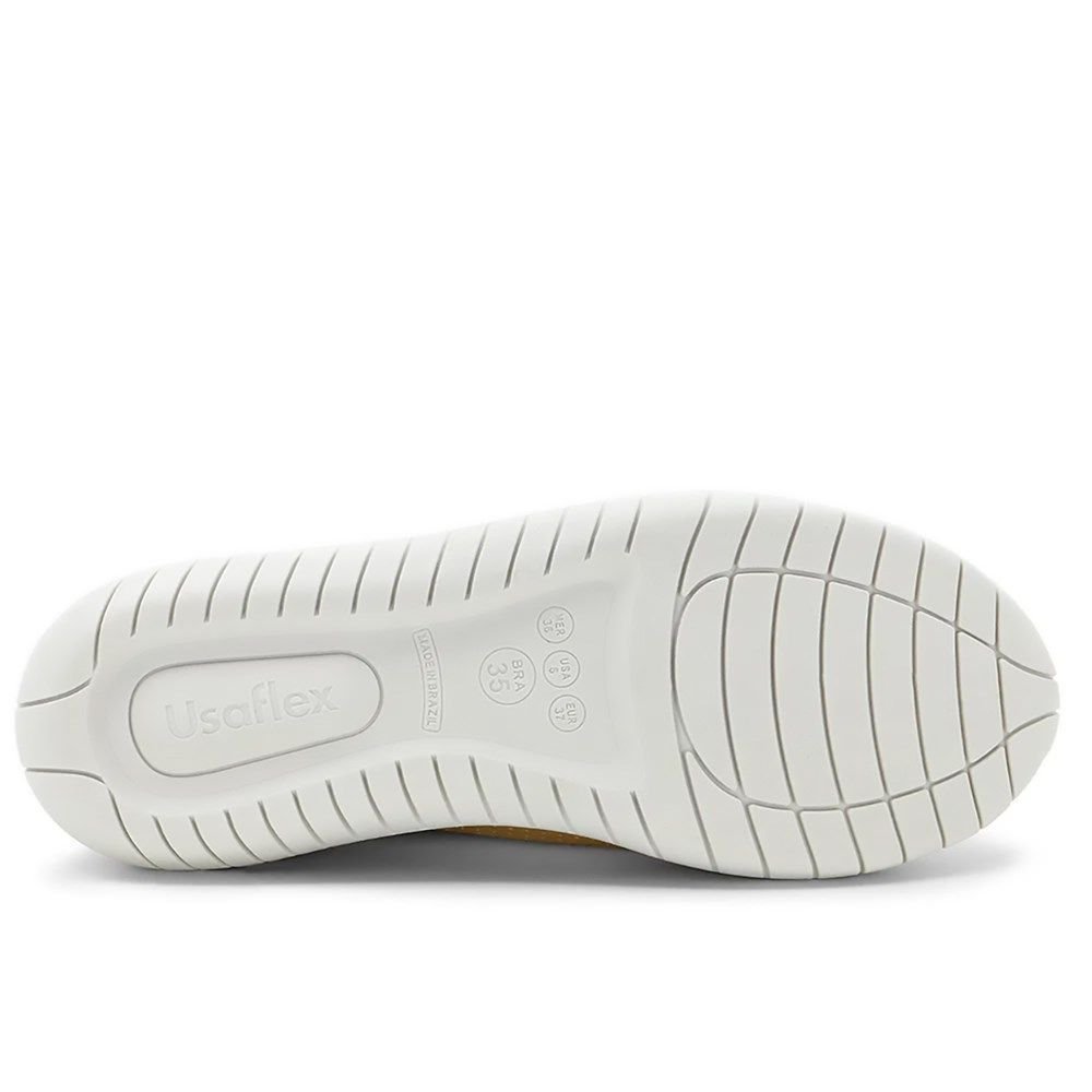 Tênis Usaflex Casual Zíper Feminino Dourado 3