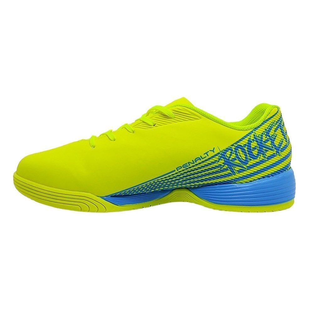 Chuteira Futsal Penalty Rocket Turbo XXI Kids Amarelo/Verde 2