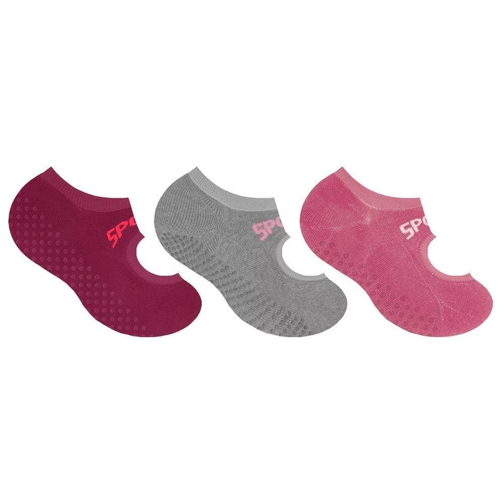Fszsaa Meias De Pilates - 3 Pares - Antiderrapantes - Para Yoga
