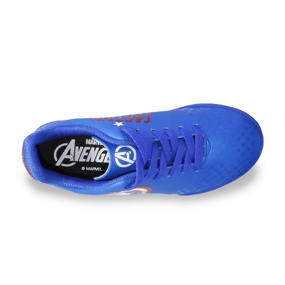 Chuteira Society Dray Marvel Capitão América Infantil Azul 3