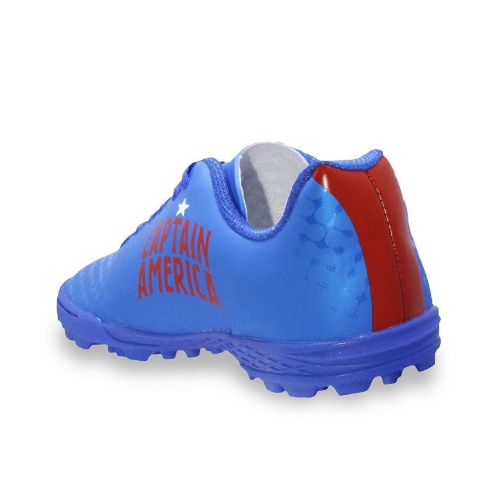Chuteira Society Dray Marvel Capitão América Infantil Azul 2