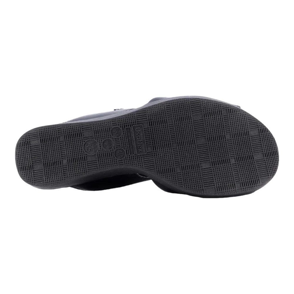 Tamanco Usaflex Slide Plataforma Feminino Preto 3