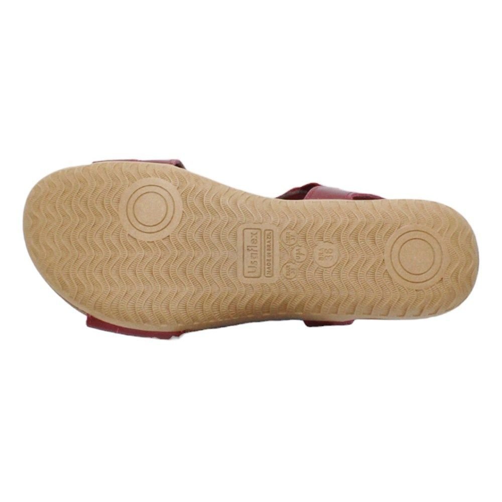 Sandália Usaflex Rasteira Feminino Vermelho 4