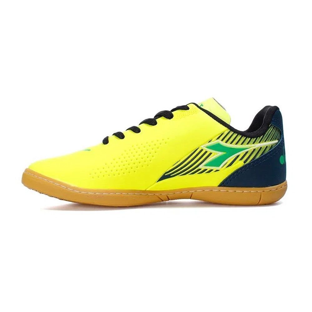Chuteira Futsal Diadora Mondiale Brasil Amarelo/Preto/Verde 2