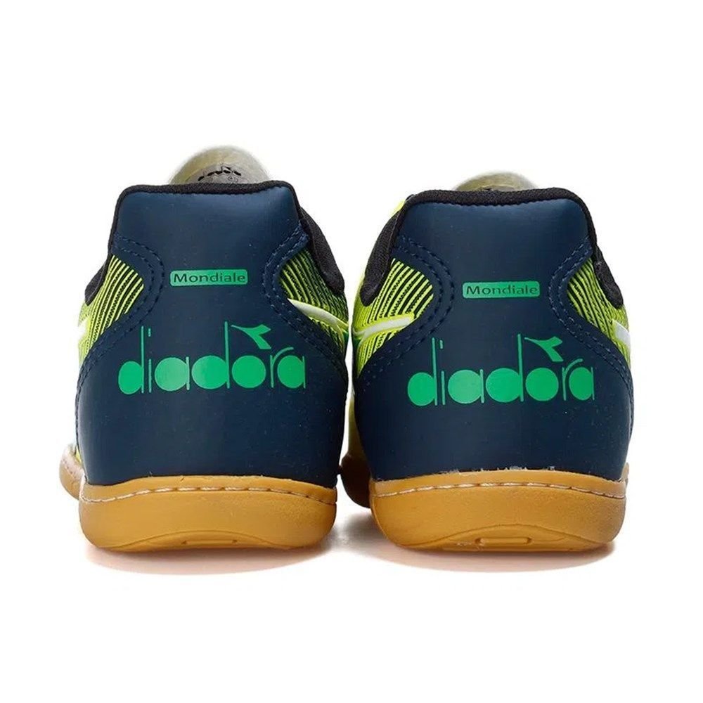 Chuteira Futsal Diadora Mondiale Brasil Amarelo/Preto/Verde 3