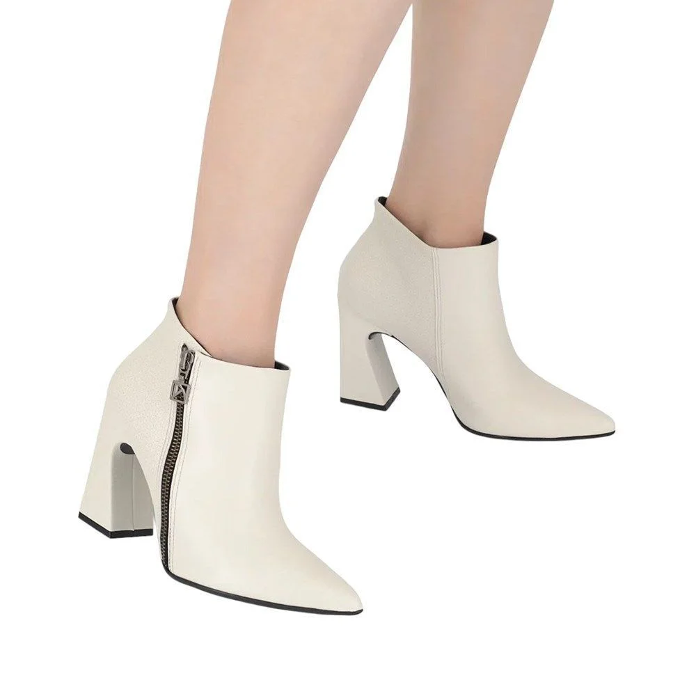 Bota Piccadilly Silvana Cano Curto Feminina Branco 4