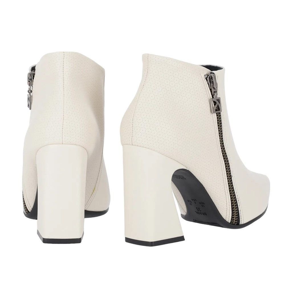 Bota Piccadilly Silvana Cano Curto Feminina Branco 3