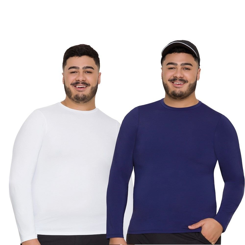 Kit 2 Camisas Térmicas Selene Proteção UV Plus Size Masculina