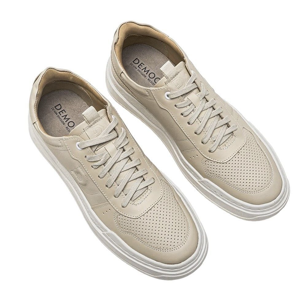 Sapatênis Democrata Denim Block Masculino Bege 2