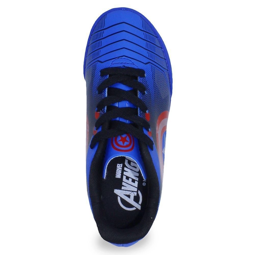 Chuteira Society Dray Marvel Capitão América Infantil Azul 3