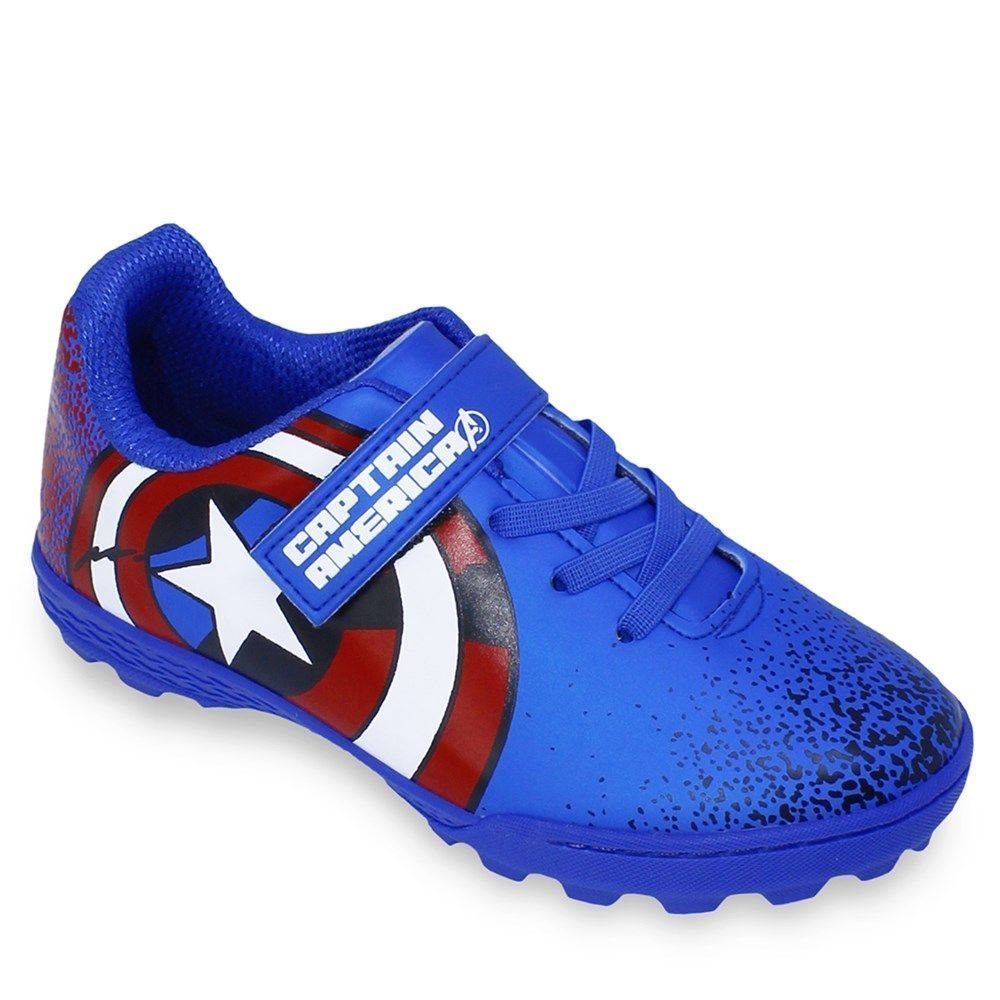 Chuteira Society Dray Marvel Capitão América Infantil