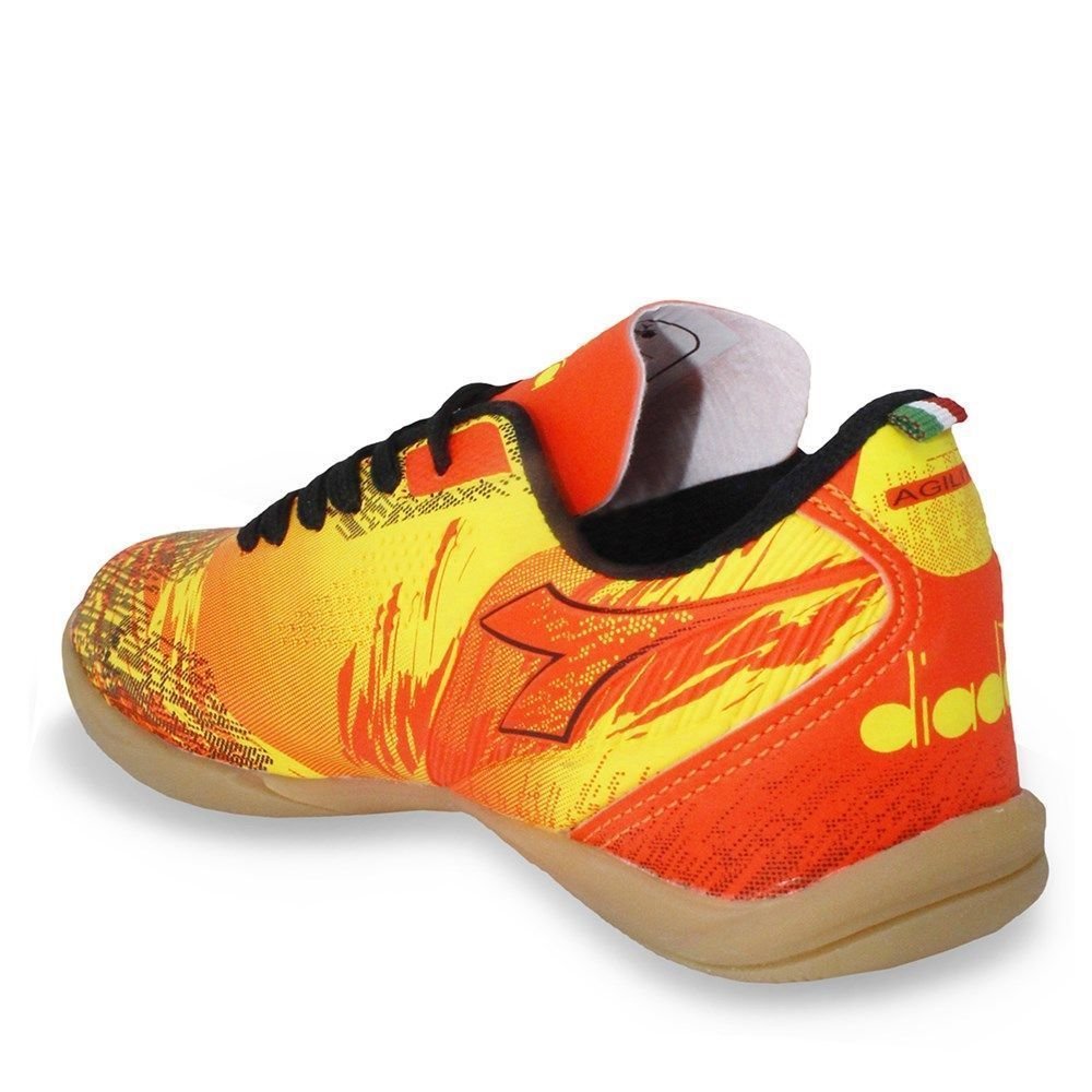 Chuteira Futsal Diadora Agilita Infantil Laranja 2