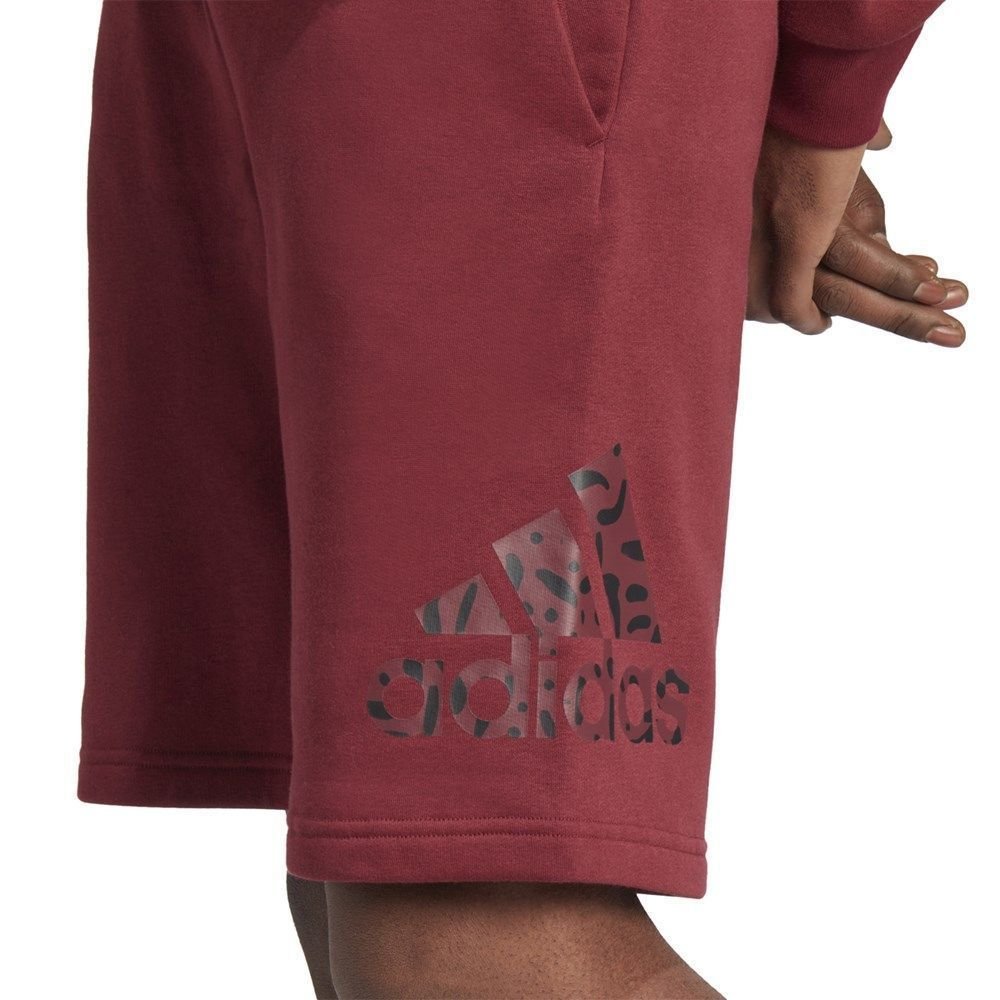 Bermuda Adidas Moletinho Essentials Masculina Vermelho 3