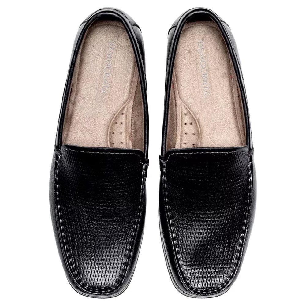 Sapato Democrata Mocassim Denim Flow Masculino Preto 3