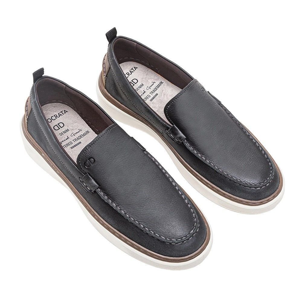 Sapatênis Democrata Clash Denim Masculino Preto 2