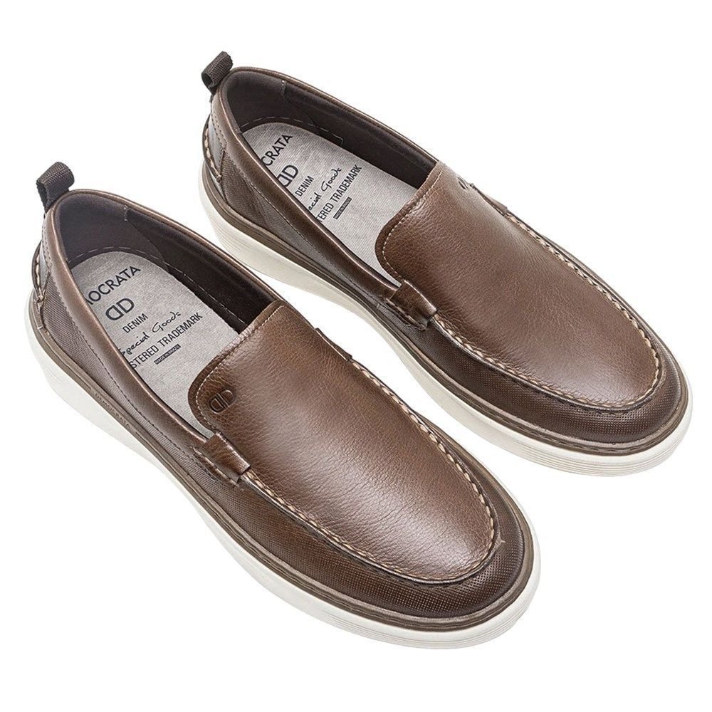 Sapatênis Democrata Clash Denim Masculino Marrom 2