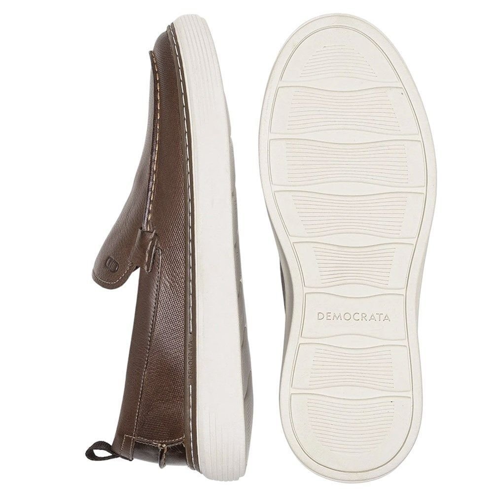 Sapatênis Democrata Clash Denim Masculino Marrom 3