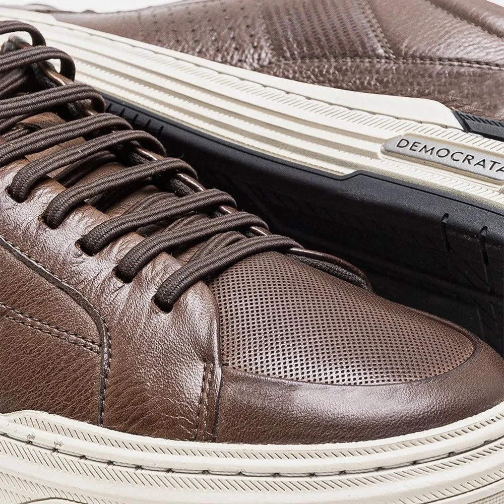 Sapatênis Democrata Denim Mike Masculino Marrom 4