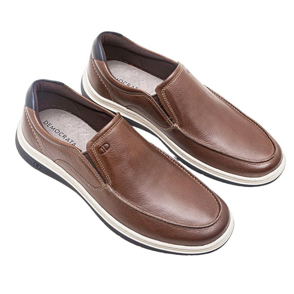 Sapatênis Democrata Denim Easy Leave Masculino Marrom 2