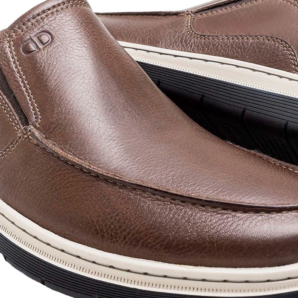 Sapatênis Democrata Denim Easy Leave Masculino Marrom 4